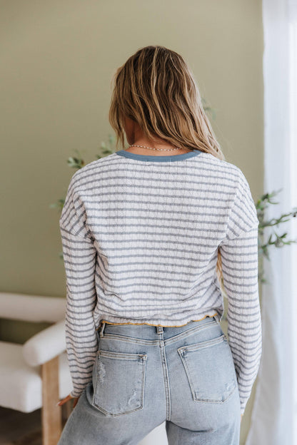 Long Sleeve Henley Top - Southern Sassy Boutique