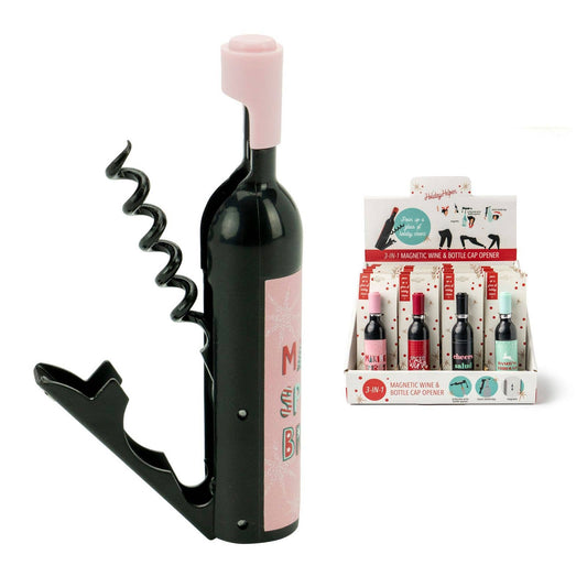 Holiday 3-in-1 Wine and Bottle Opener