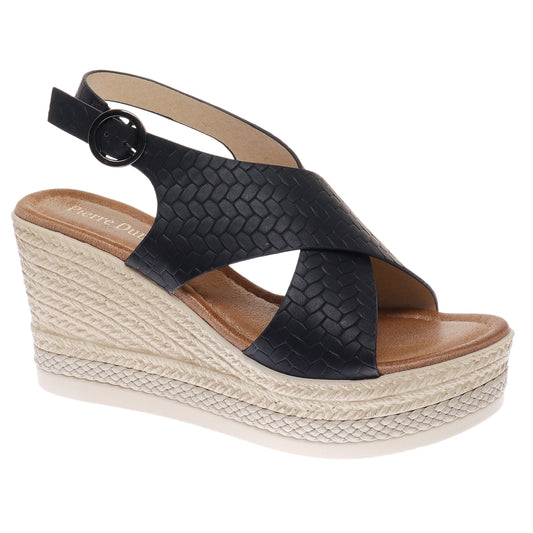 Passion Pierre Dumas Rattan Wedge Sandal