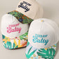 Feelin' Salty Letter Embroidery Floral Trucker Hat