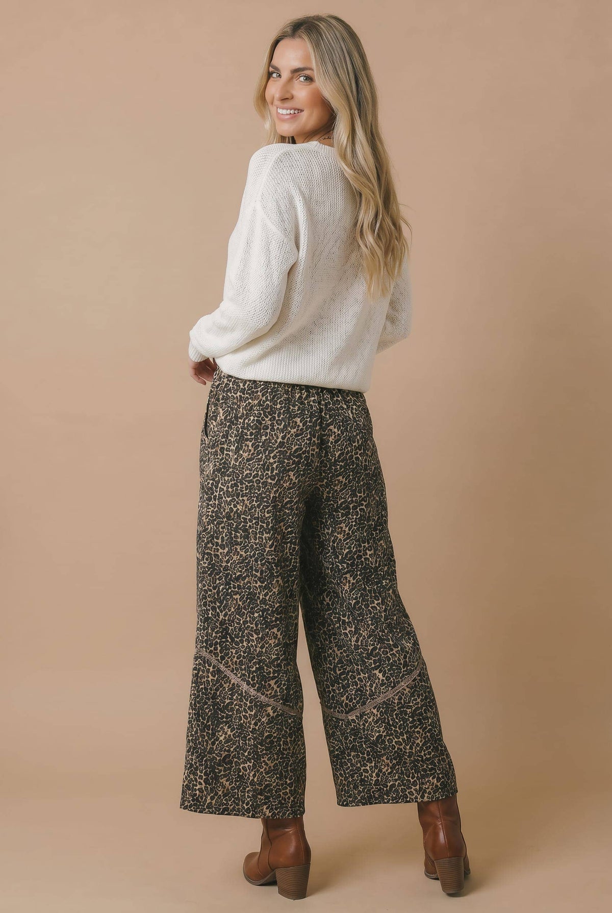 Leopard Print French Terry Pants