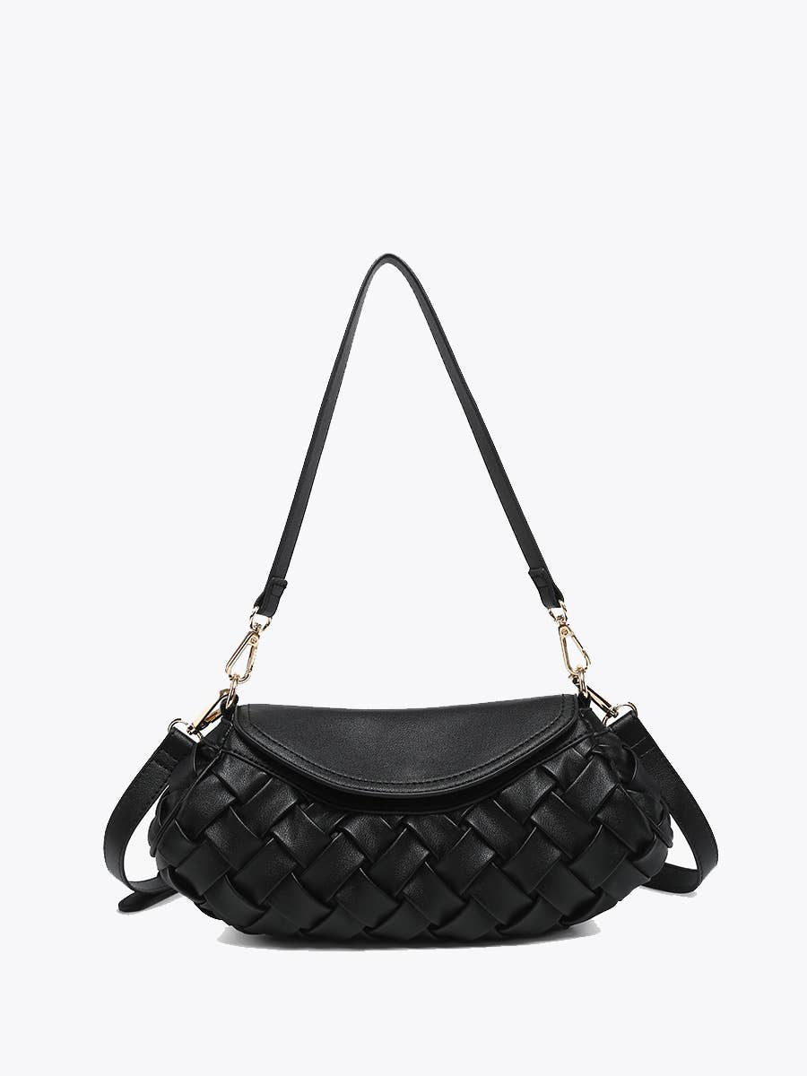Kaleen Woven Satchel w/ Crossbody Strap