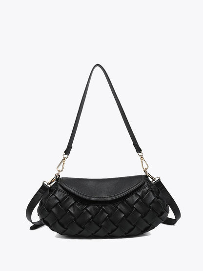 Kaleen Woven Satchel w/ Crossbody Strap