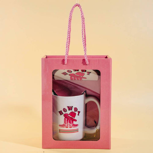 Western Cowboy Boots And Hat 15 Oz Mug With Matching Coaster