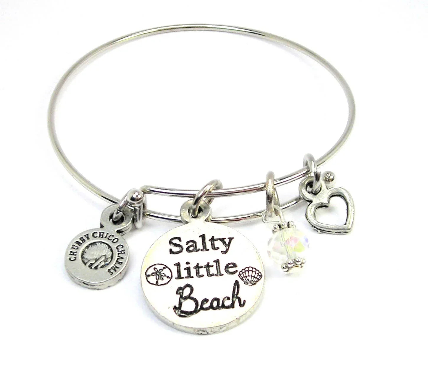 Salty little Beach Bangle Expandable Bracelet summer - Southern Sassy Boutique