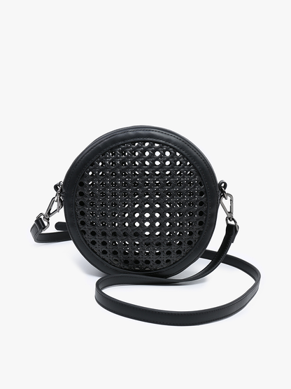 Rattan Circular Crossbody