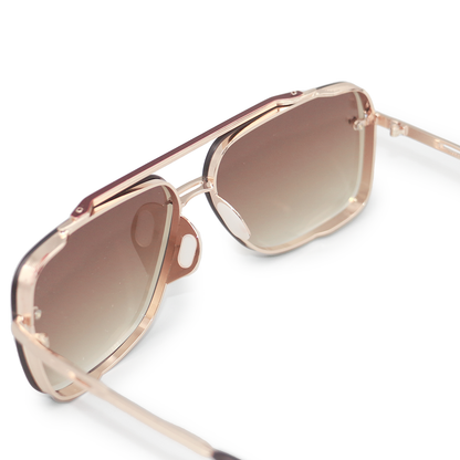 Small Bella Coffee - Tangle Free Aviator Sunglasses