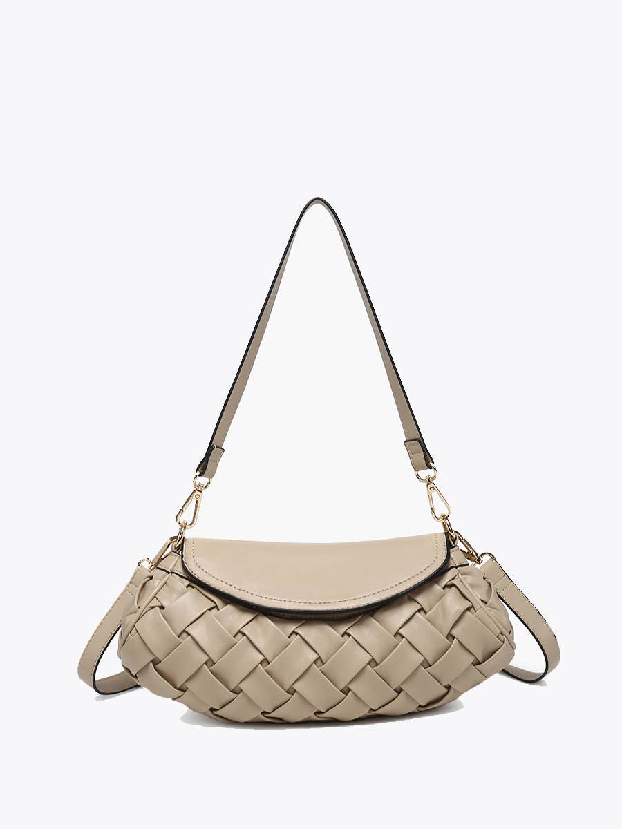 Kaleen Woven Satchel w/ Crossbody Strap
