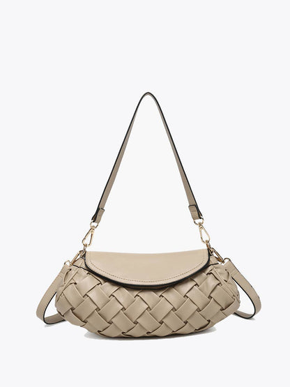 Kaleen Woven Satchel w/ Crossbody Strap