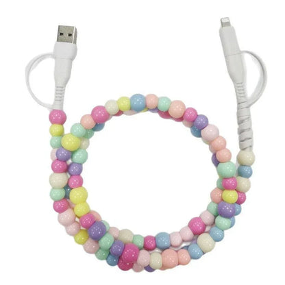 Beaded Charging Cable 2 in 1 Charger - Southern Sassy Boutique