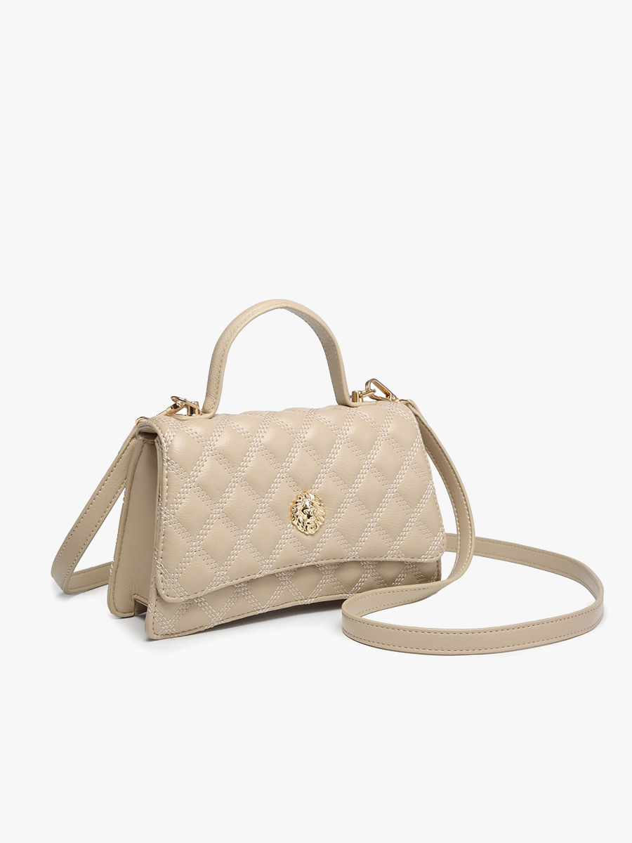Leona Quilted Lion Head Satchel