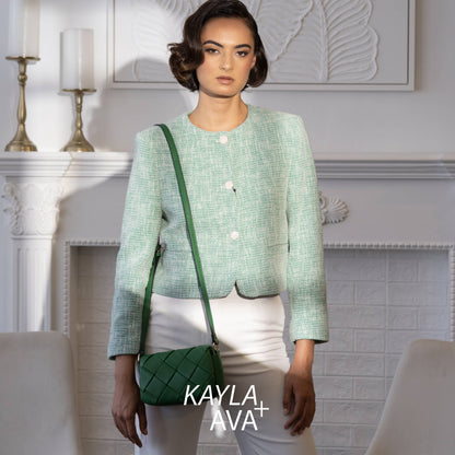 Emily Mini Woven Flap Crossbody Bag