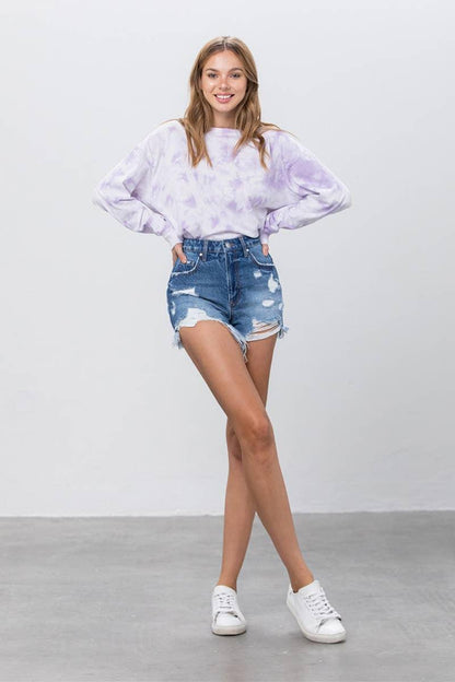 HIGH RISE DENIM SHORTS - Southern Sassy Boutique