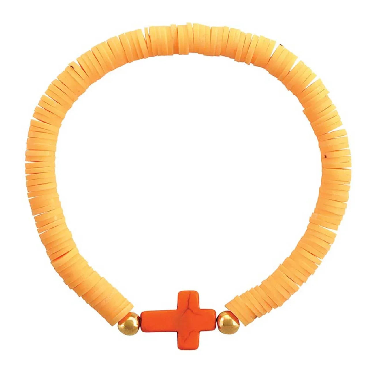 Ceramic Cross Elastic Bracelets - Southern Sassy Boutique