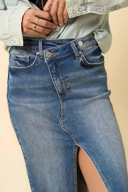 CROSSOVER MIDI SKIRT - Southern Sassy Boutique