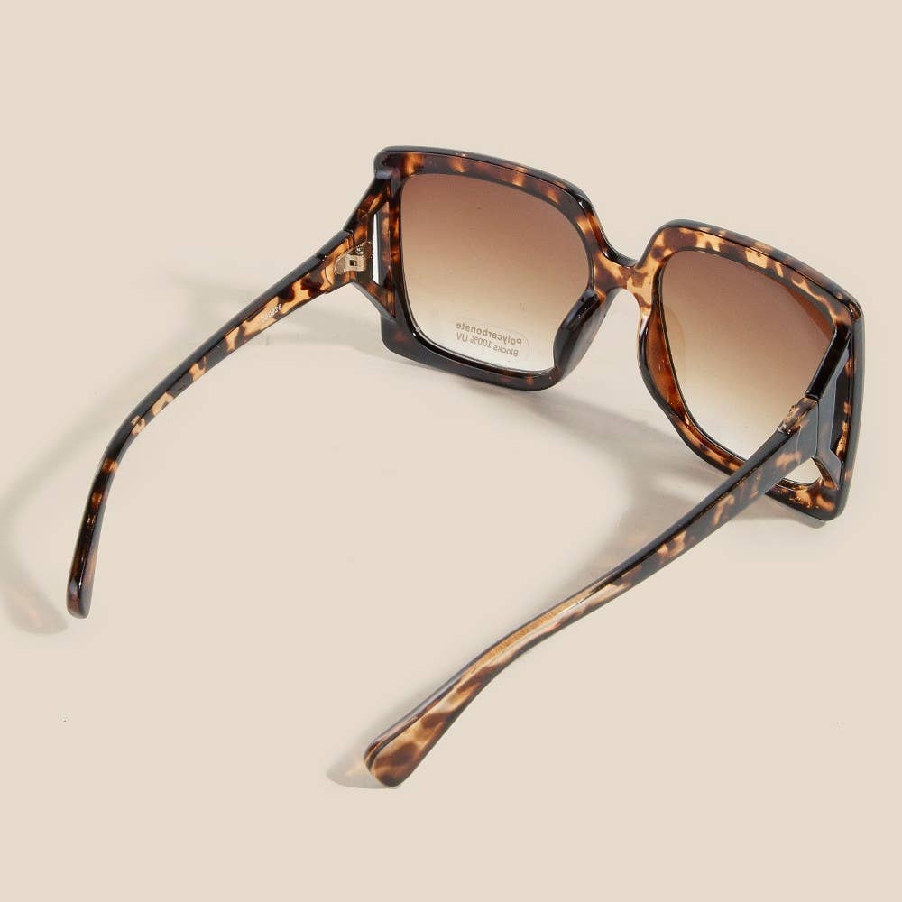 Thick Acetate Frame Square Sunglasses Set