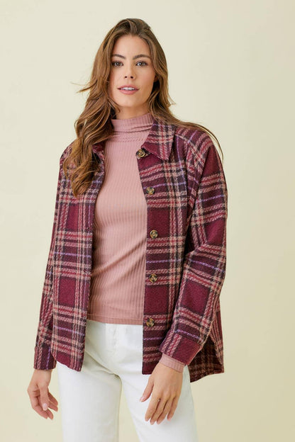 Plaid Shacket - Southern Sassy Boutique