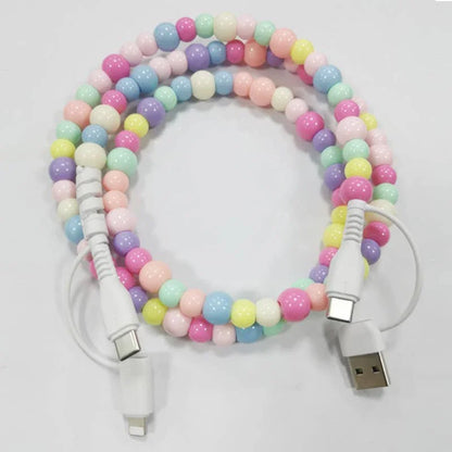 Beaded Charging Cable 2 in 1 Charger - Southern Sassy Boutique
