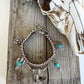 Western Charm Concho Bracelet - Cactus Arrow Conch Steer