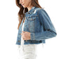Ladies Distressed Denim Jacket