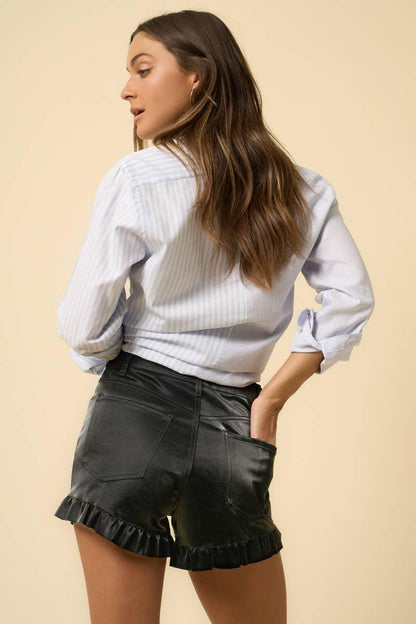 High Rise Ruffle Shorts - Southern Sassy Boutique