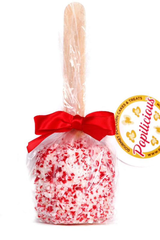White Chocolate Covered Candy Cane Marshmallow