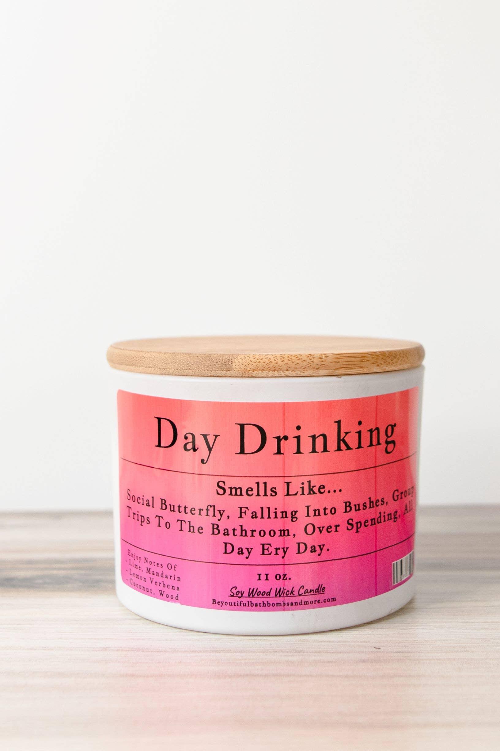 Day Drinking Conversation Wood Wick Candle - Southern Sassy Boutique