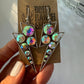 Western Rhinestone Bling Lightning Thunderbolt Earrings