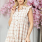 Plaid Button Down Tiered Baby Doll Dress