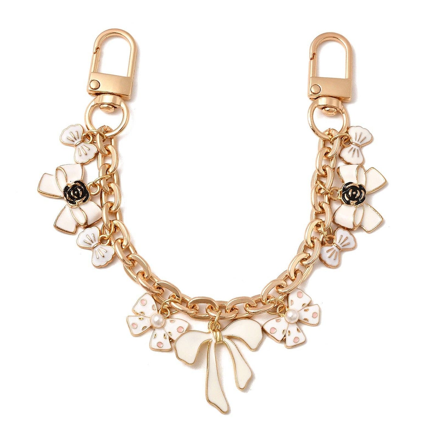 Elegant Pearl Flower Pendant Bag Extender Chain DP25H629