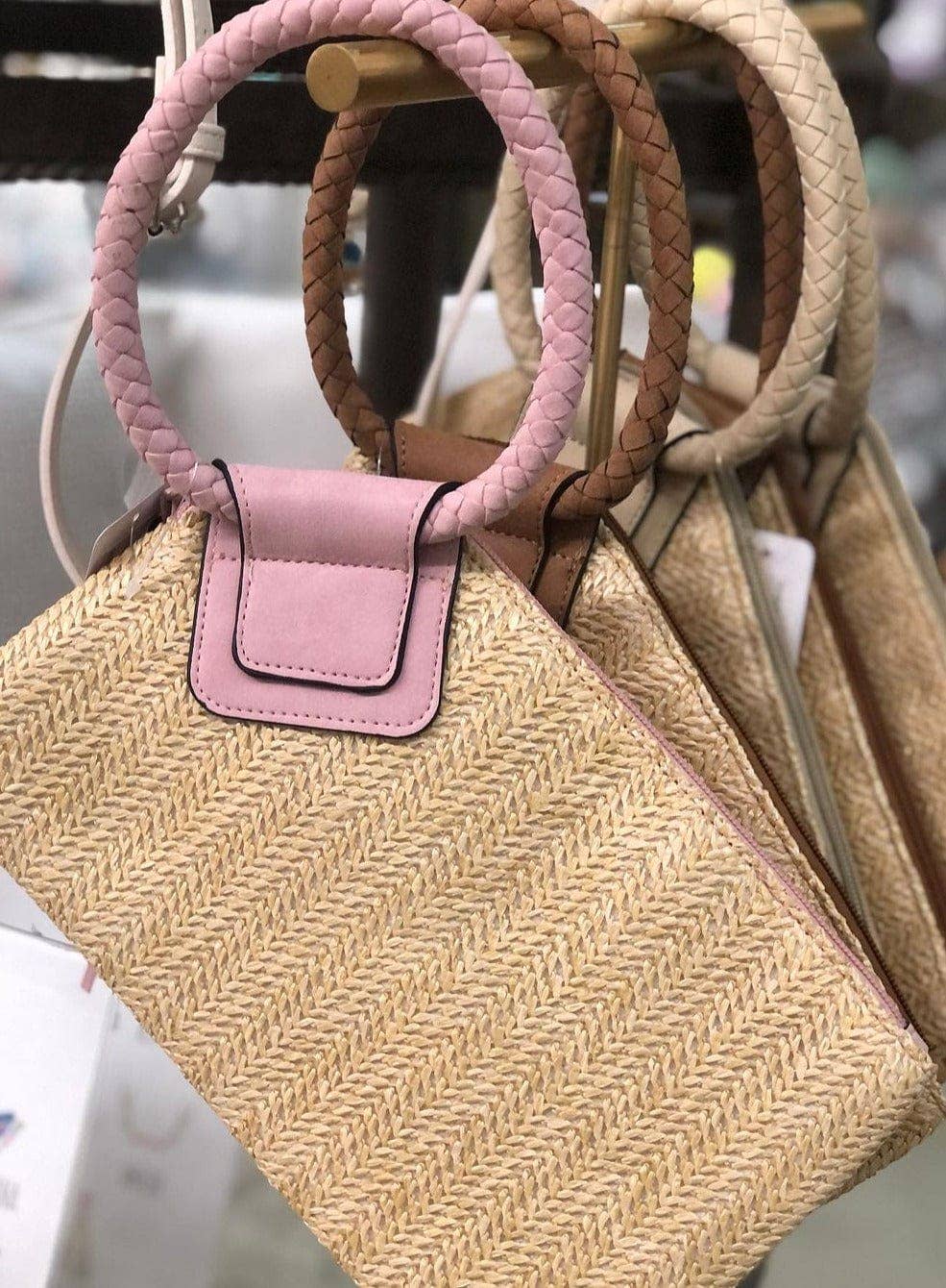 Cheyenne Straw Wristlet/Clutch With Tassel