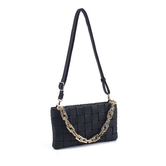 Kylie Chic Weave Crossbody Bag