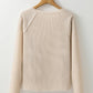 Waffle Knit Long Sleeve Top