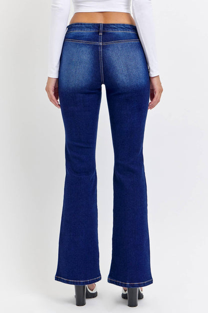 Low Rise Relaxed Flare with Front Pockets - Southern Sassy Boutique