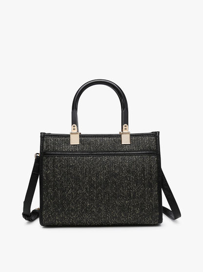 Kaya Rattan Satchel w/ Dual Handles