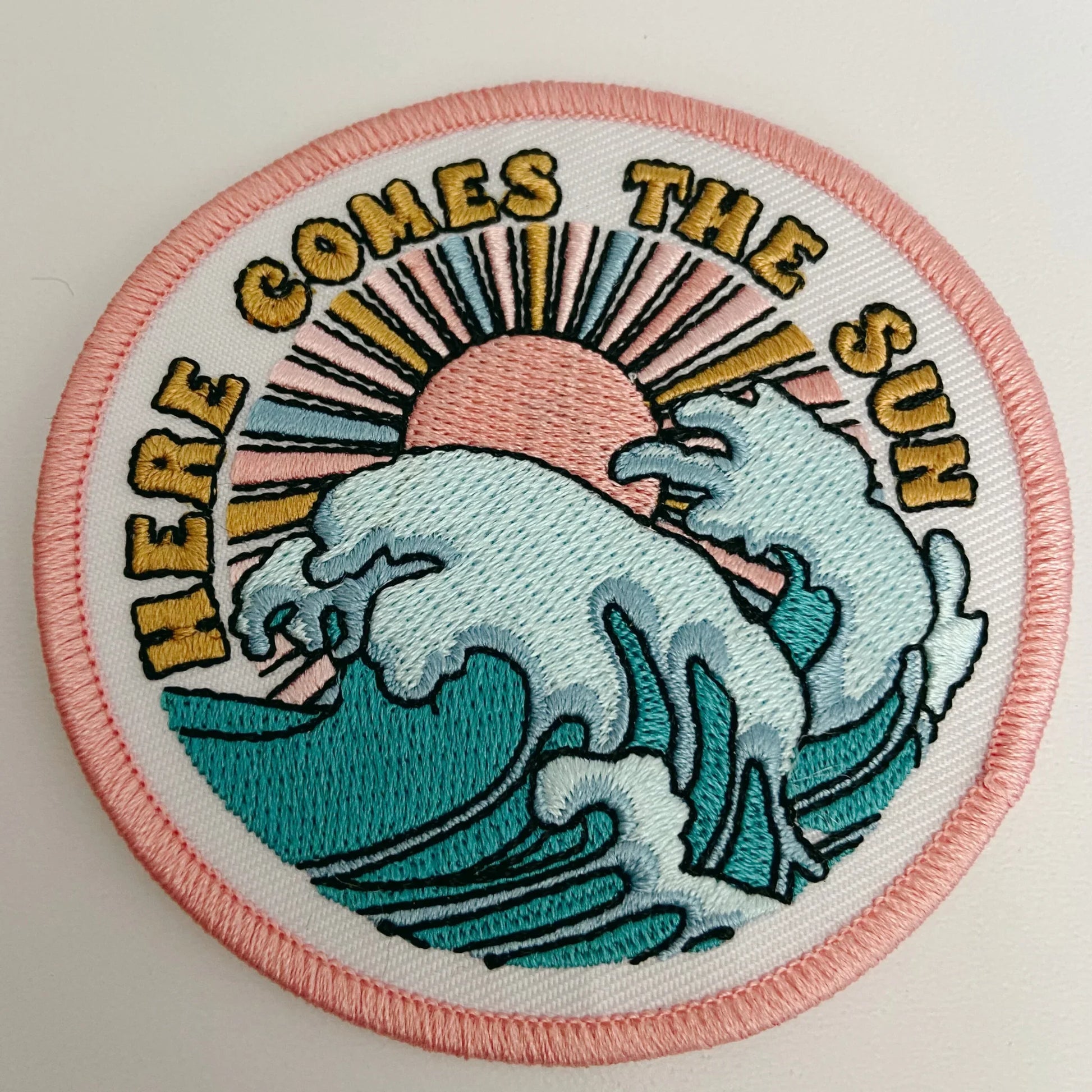 3" Here Comes The Sun - Embroidered Hat Patch - Southern Sassy Boutique