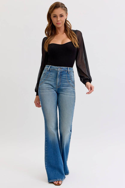 High Rise Wide Leg with Cuff - Southern Sassy Boutique