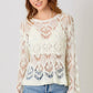 Crochet Knit Sweater Top