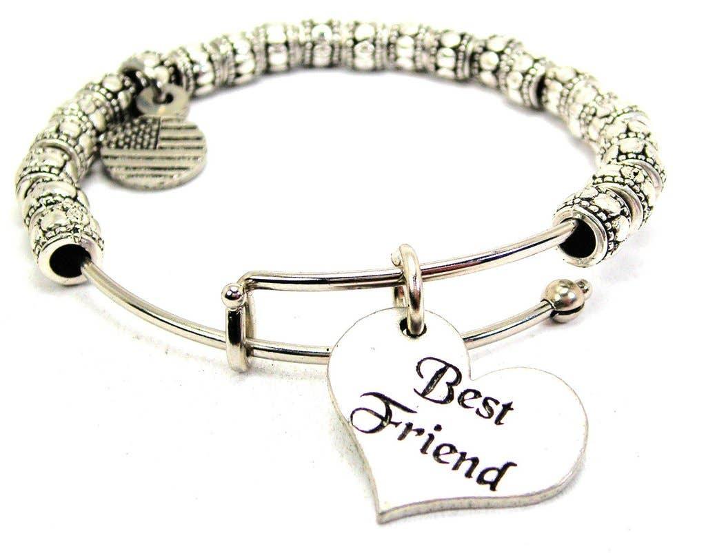 Beaded Best Friend Bangle Bracelet - Southern Sassy Boutique