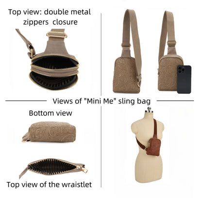 Maye Paisley Embossed 3 in 1 Tote Set