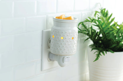 Pluggable Fragrance Warmer-Classic White Hobnail - Southern Sassy Boutique