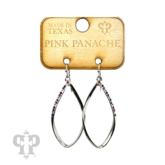 Patriotic teardrop earring