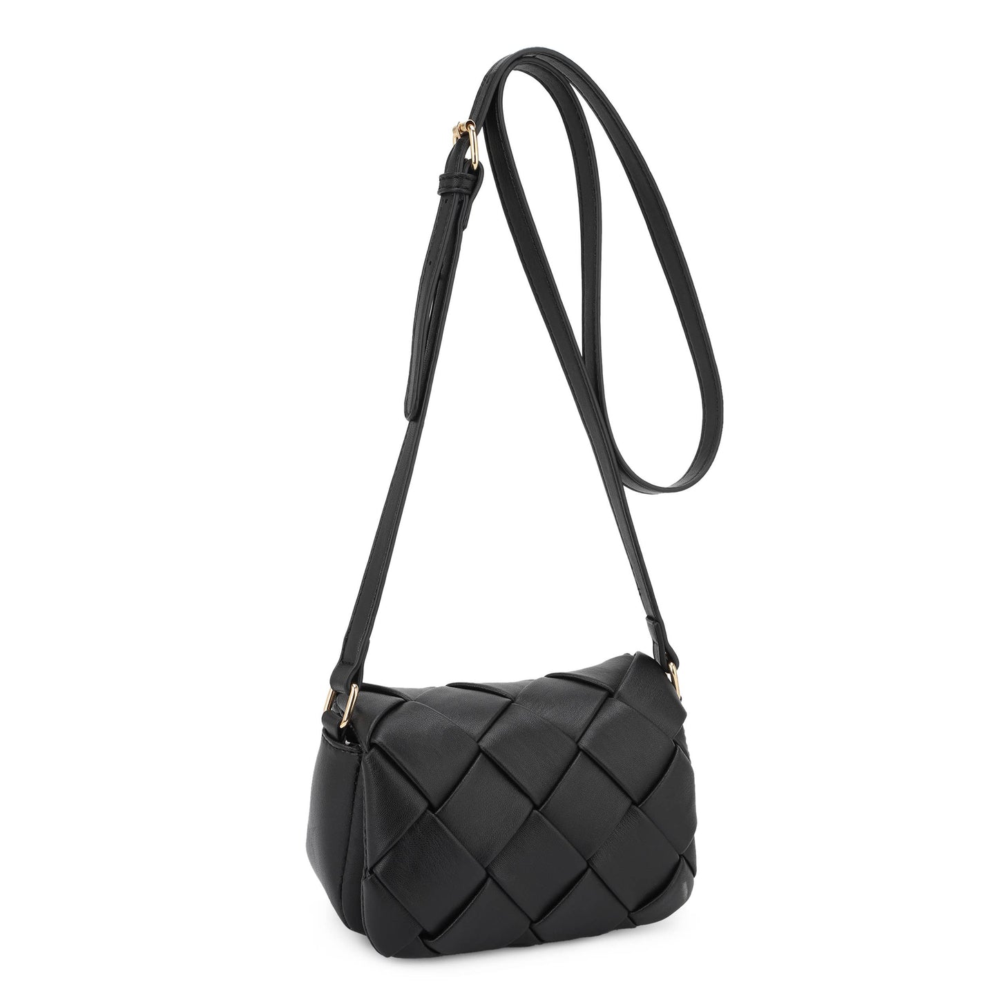Emily Mini Woven Flap Crossbody Bag