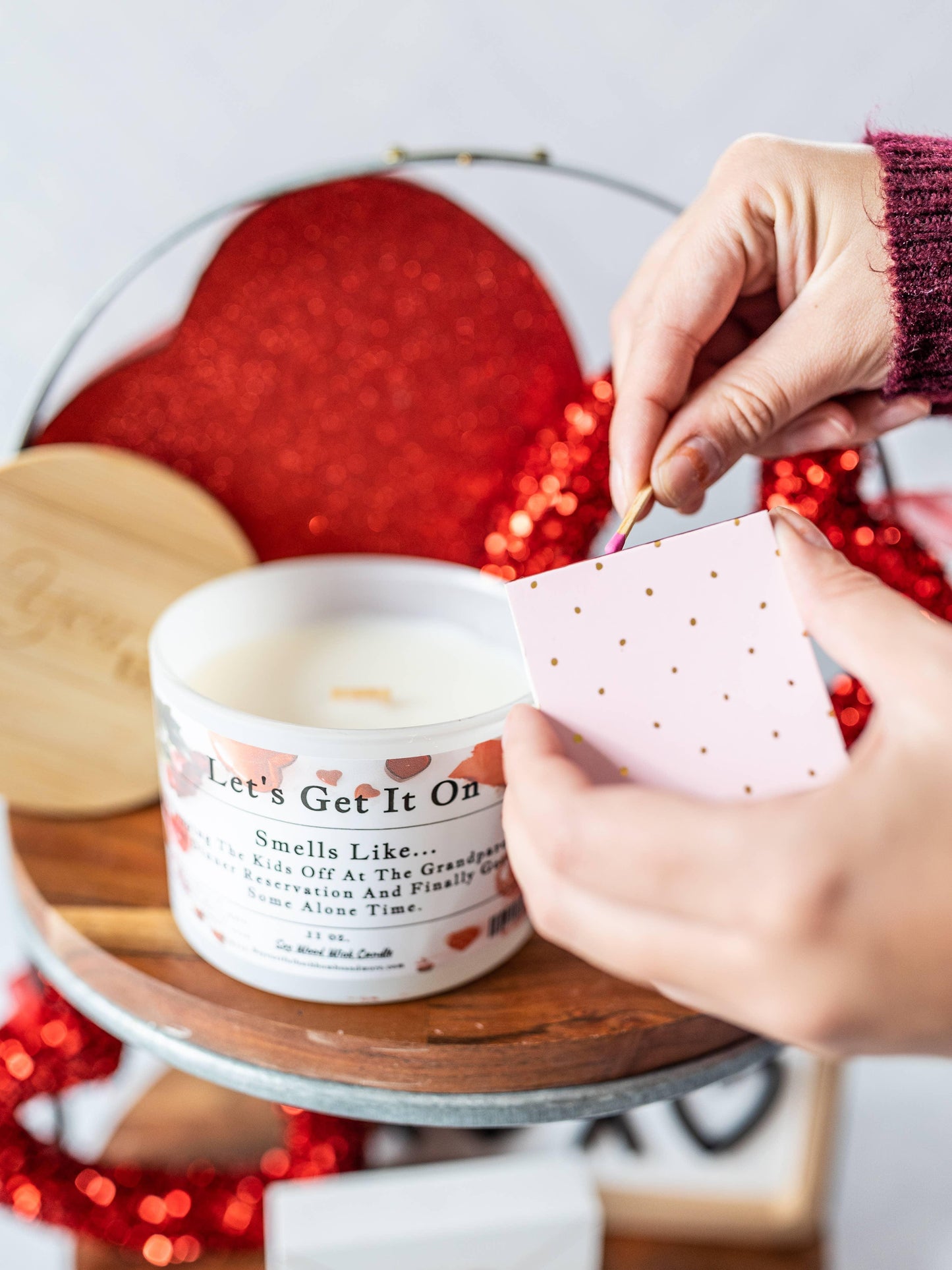 Let's Get It On Conversation Wood Wick Candle