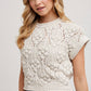 KNIT SWEATER SHORT SLEEVED PULLOVER