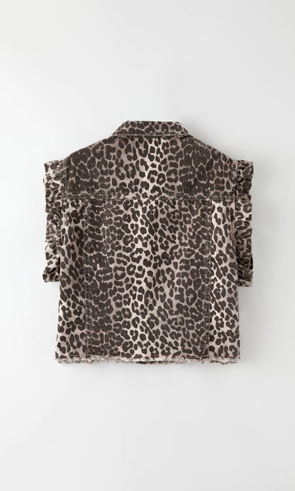 Short sleeve ruffle denim vest - Southern Sassy Boutique