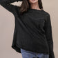 Mineral Washed Casual Knit Top