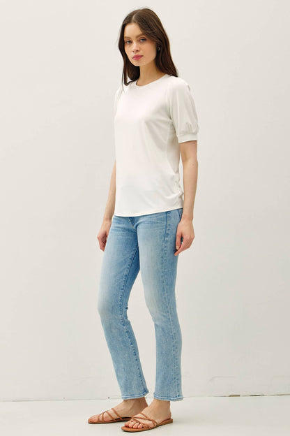 BAMBOO/MODAL ULTRA SOFT VOLUME SLEEVE BASIC TOP