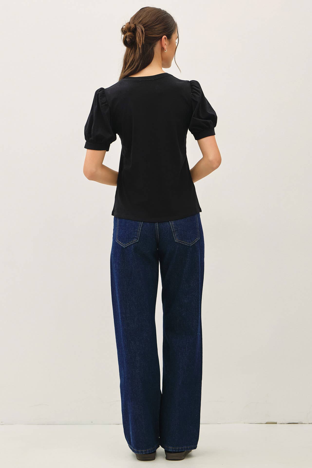 COTTON JERSEY PUFF SLEEVE T-SHIRTS