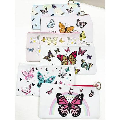 Butterfly Design Printed Cosmetic Pouch - Southern Sassy Boutique